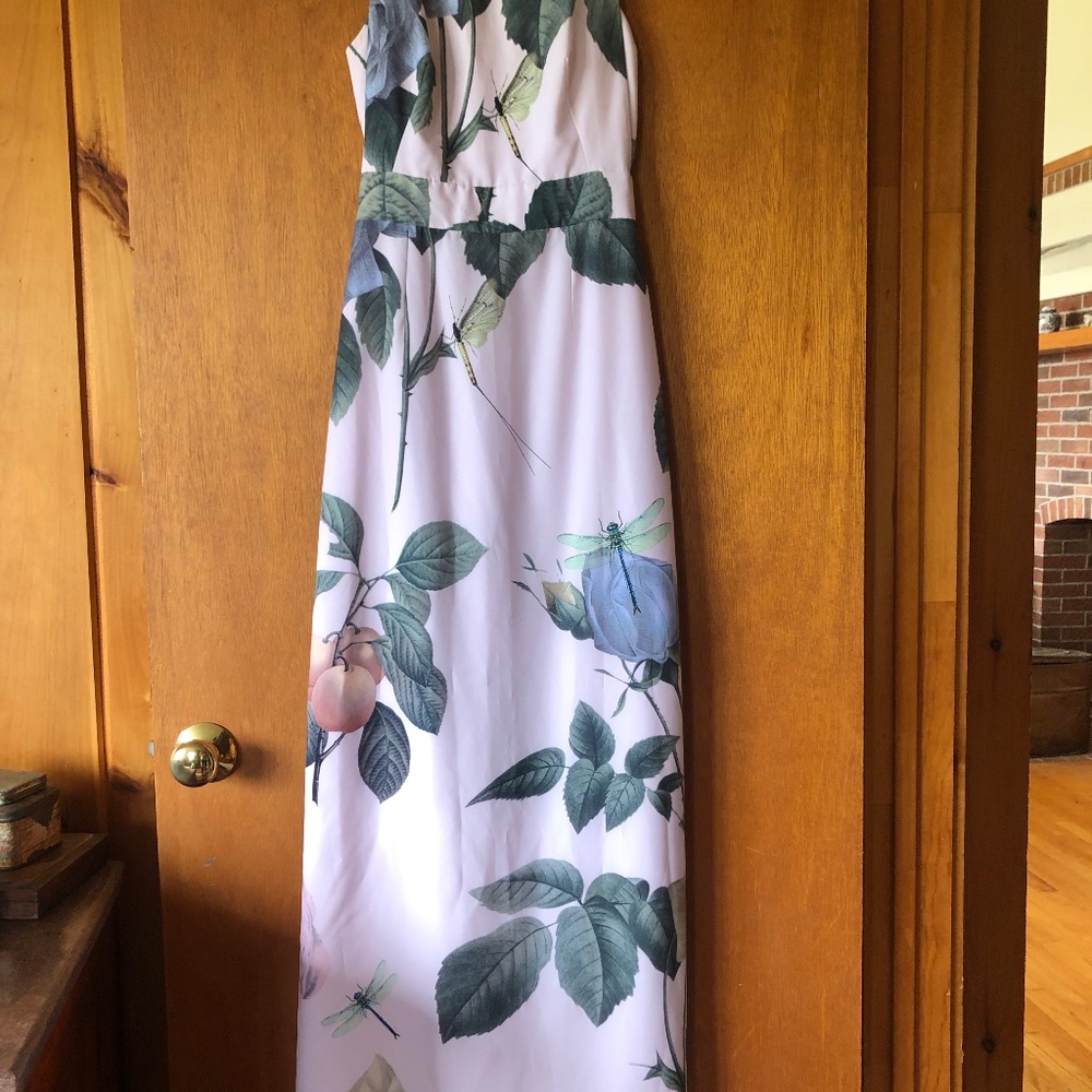 Ted Baker, floral maxi dress. Size 0